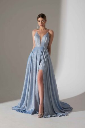 Вечернее платье 19098 Голубой
