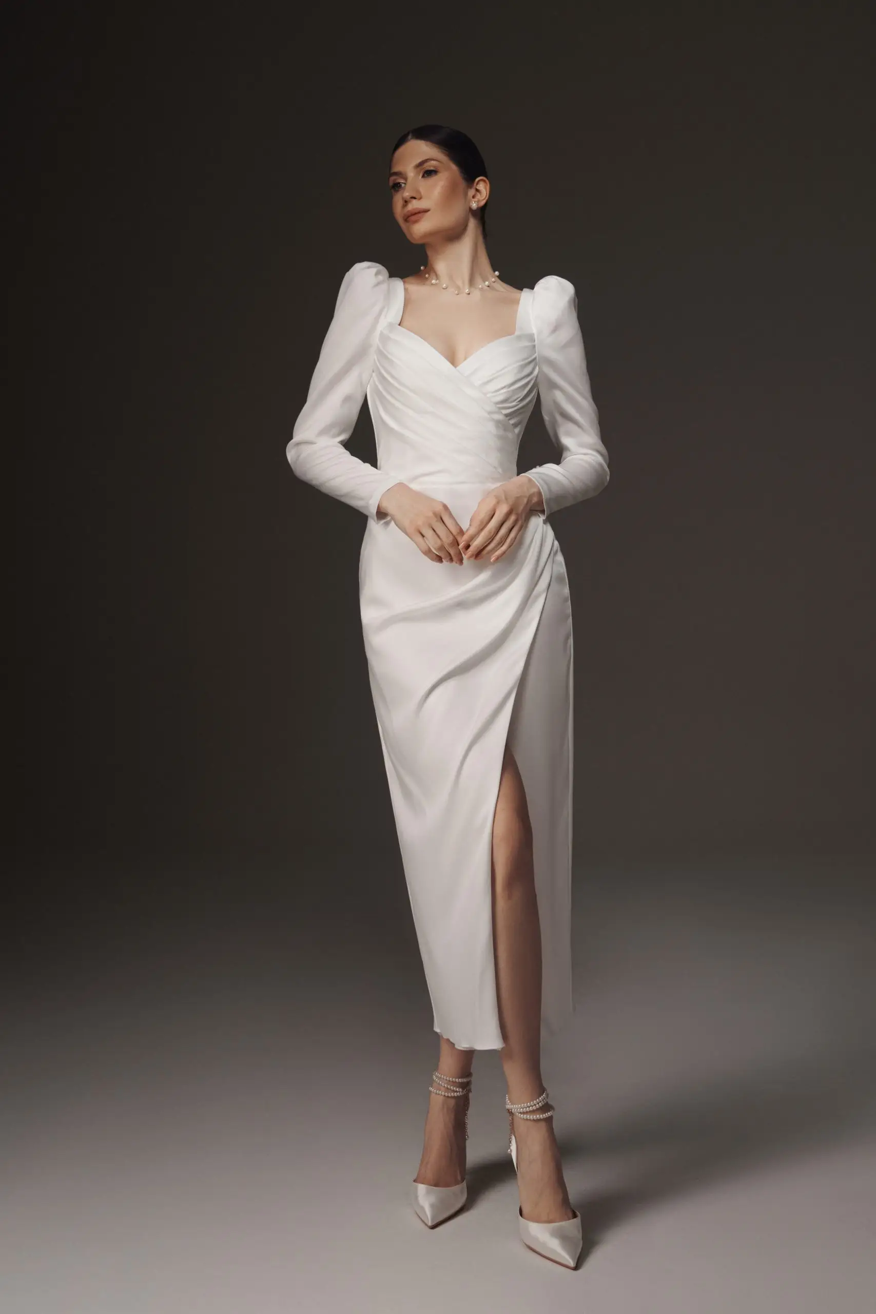 Бэтлин миди Свадебное платье